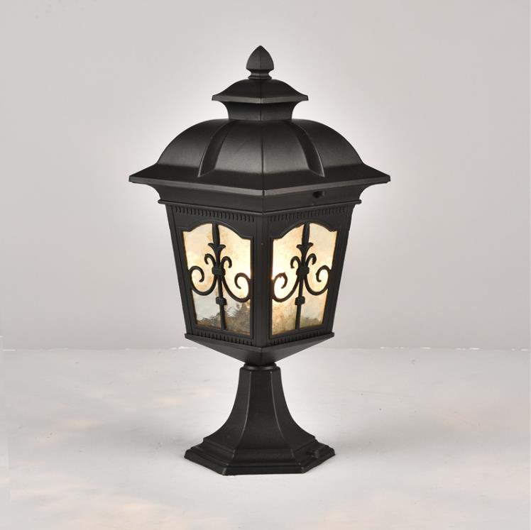 Forlygte til portsøjlelampen aluminium antikt europæisk stil villa parcel wall lampe